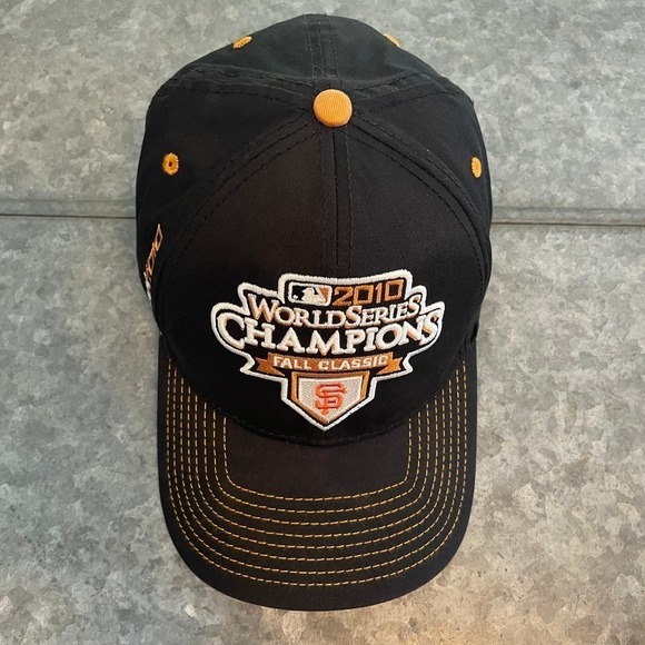 Vintage San Francisco Giants 2010 World Series Champions Hat Stretch Y2K New Era - Picture 3 of 13